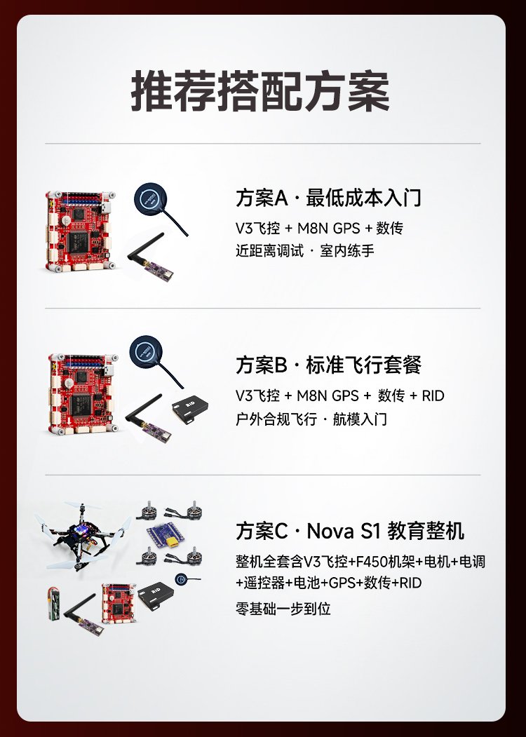 梦创通用PIX飞控飒—兼容Pixhawk 2.4.8 PX4 Ardupilot固件