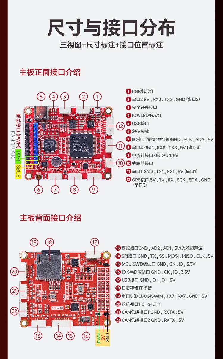 梦创通用PIX飞控飒—兼容Pixhawk 2.4.8 PX4 Ardupilot固件